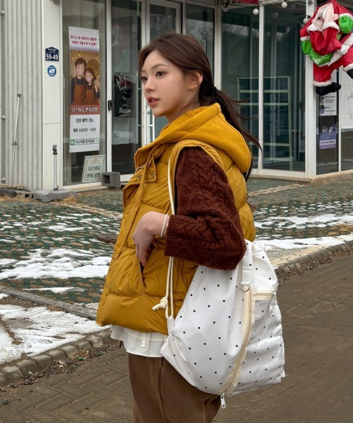 Vini（ヴィニ）の「【推し活】ウィッシュコア透明ポケット付きナップザック（バックパック/リュック・レディース・ブラック系その他/ブラック/ホワイト・FREE）」の14枚目の写真