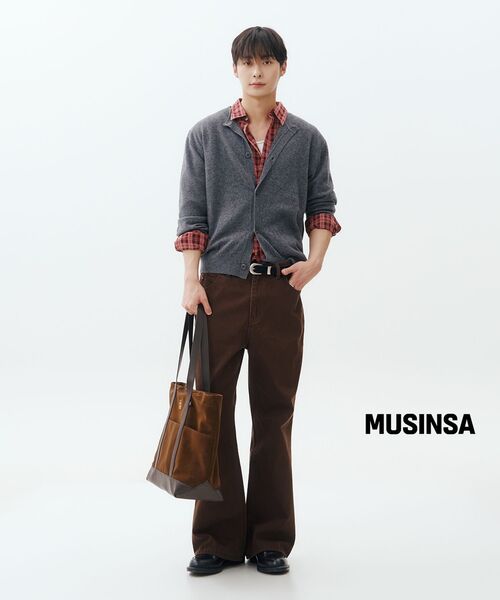 POKER FACE(ポーカーフェイス)の「FARASHA CASHMERE CREW NECK CARDIGAN CHARCOAL(ニット/セーター・レディース・その他・50/46/48)」の2枚目の写真