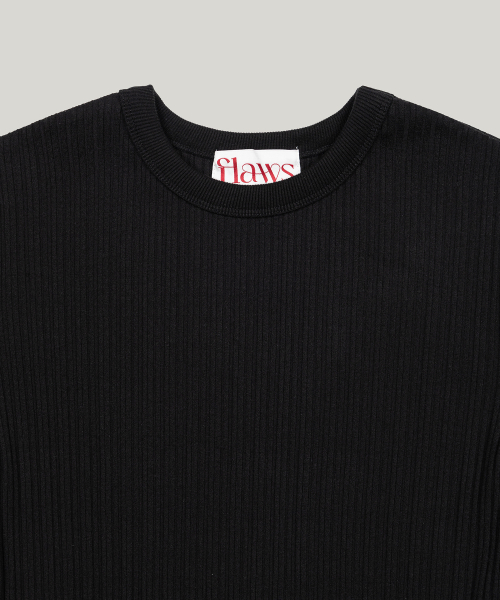 FLAWSROOM（フローズルーム）の「Ribbed Half Sleeve [BLACK]（Tシャツ/カットソー・メンズ・その他・MEDIUM/LARGE/X-LARGE）」の4枚目の写真