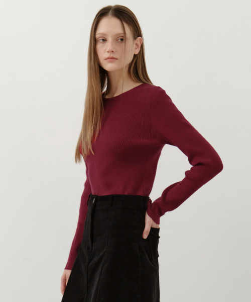 WEDNESDAYOASISFORWOMEN（ウェンズデー オアシス フォー ウーマン）の「ジェインラウンドネックウォッシャブルニット_RED(WC25-KN34)（ニット/セーター・レディース・レッド・OS）」の3枚目の写真