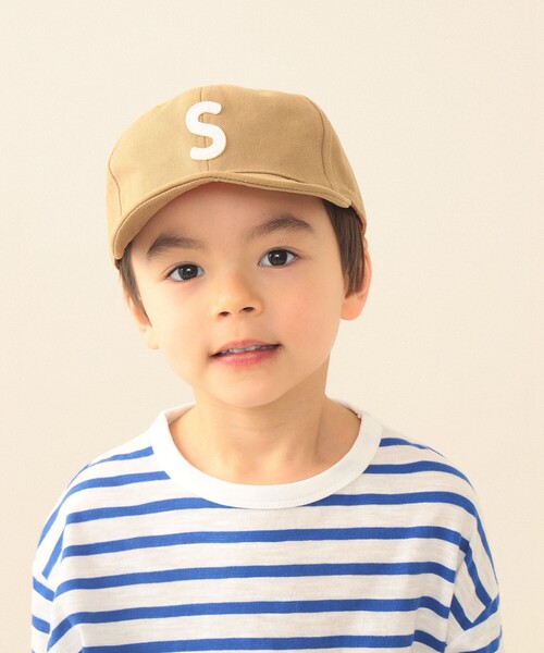 BEAMS mini(ビームスミニ)の「アルファベット ワッペン ツイル キャップ 2026SS(キャップ・キッズ・パープル/ベージュ/チャコールグレー/ホワイト系その他5・ONE SIZE)」の3枚目の写真