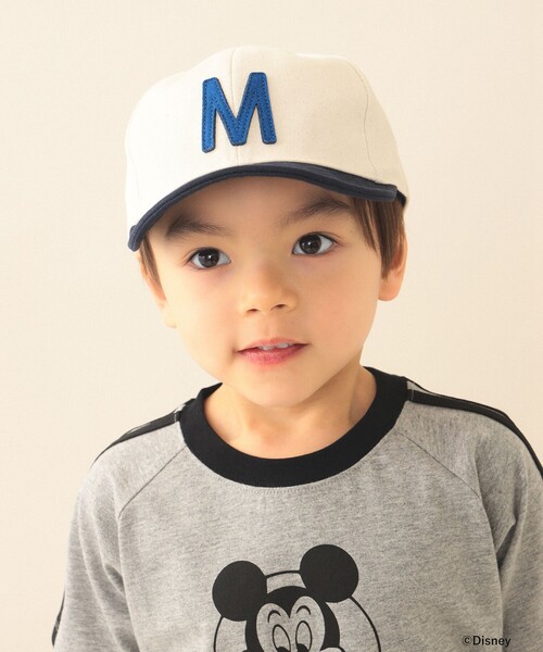 BEAMS mini(ビームスミニ)の「アルファベット ワッペン ツイル キャップ 2026SS(キャップ・キッズ・パープル/ベージュ/チャコールグレー/ホワイト系その他5・ONE SIZE)」の1枚目の写真