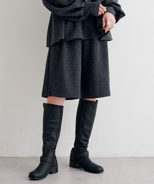 Kastane（カスタネ）の「【一部店舗限定/セットアップ対応】B ニットライクスウェットハーフパンツ（その他パンツ・レディース・ブラウン/チャコールグレー・FREE）」の12枚目の写真