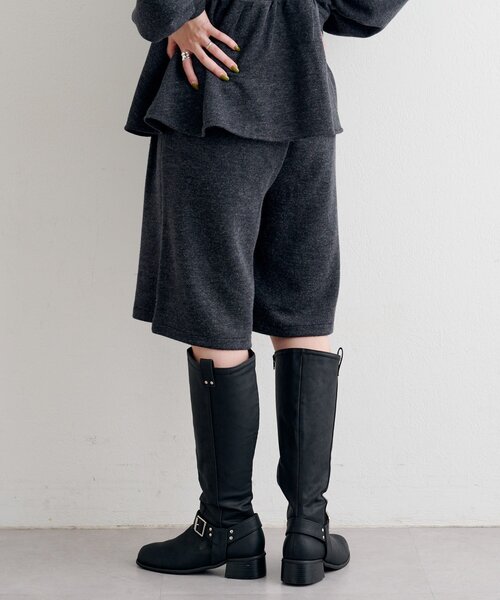 Kastane（カスタネ）の「【一部店舗限定/セットアップ対応】B ニットライクスウェットハーフパンツ（その他パンツ・レディース・ブラウン/チャコールグレー・FREE）」の14枚目の写真