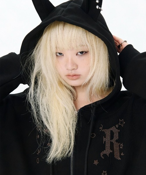 まとめ買い　パーカー A'GEM/9 × .kom 『runningHIGH/ランニングハイ』EAR ZIP UP HOODIE