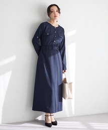 Andemiu | 【セレモニー】キンボタンノーカラーワンピース636679(ワンピース)