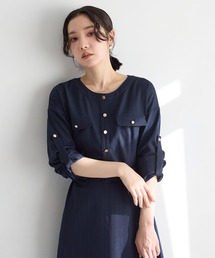 Andemiu｜アンデミュウのワンピース（ブルー・ネイビー/青色系・無地