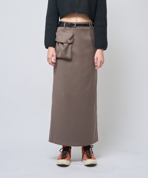 320SHOWROOM(320ショールーム)の「1Cargo Pocket Long Skirt Khaki brown(スカート・レディース・その他・SMALL/MEDIUM)」の1枚目の写真