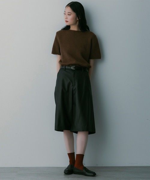 SERENO(セレーノ)の「クラシックAラインショートパンツ(その他パンツ・レディース・ブラウン/バーガンディー/オフホワイト/カーキ/ブラック・S/M/L)」の3枚目の写真
