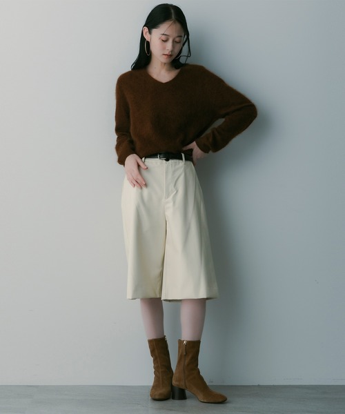 SERENO(セレーノ)の「クラシックAラインショートパンツ(その他パンツ・レディース・ブラウン/バーガンディー/オフホワイト/カーキ/ブラック・S/M/L)」の22枚目の写真