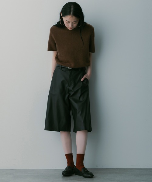 SERENO(セレーノ)の「クラシックAラインショートパンツ(その他パンツ・レディース・ブラウン/バーガンディー/オフホワイト/カーキ/ブラック・S/M/L)」の9枚目の写真