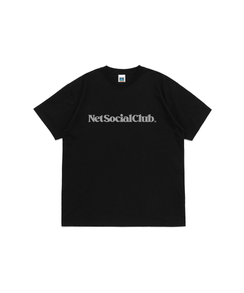 NET SOCIAL CLUB（ネットソーシャルクラブ）の「ビビッドストレートロゴ半袖Tシャツ（ブラック）（Tシャツ/カットソー・レディース・ブラック・S/M/L/XL）」の2枚目の写真