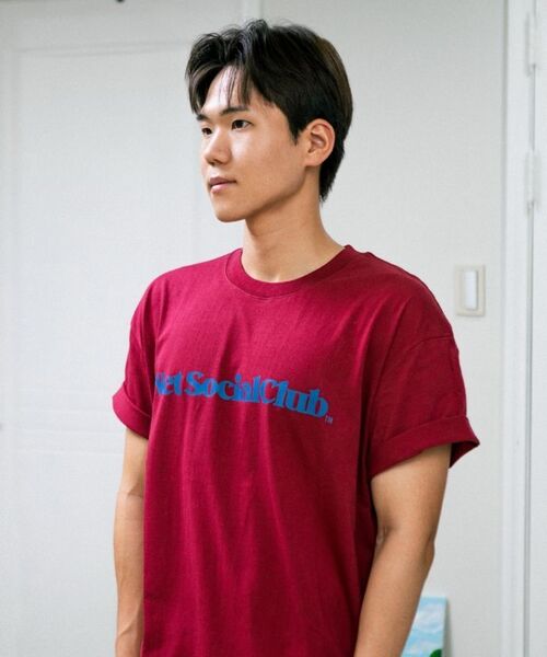 NET SOCIAL CLUB（ネットソーシャルクラブ）の「ビビッドストレートロゴ半袖Tシャツ（ブラック）（Tシャツ/カットソー・レディース・ブラック・S/M/L/XL）」の9枚目の写真