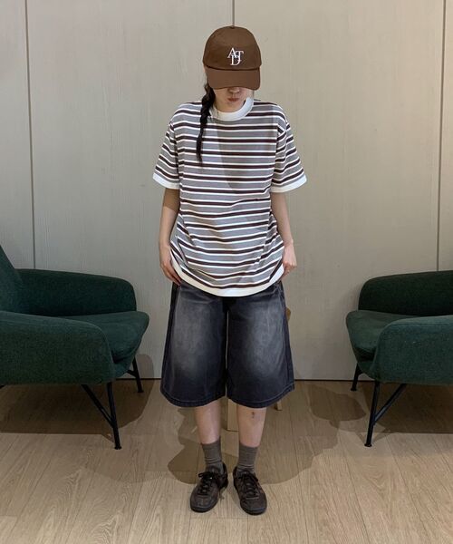 AMFEAST(アンフィースト)の「70年代マルチストライプコットンニットブラウン(Tシャツ/カットソー・メンズ・その他・MEDIUM/LARGE/X-LARGE)」の5枚目の写真