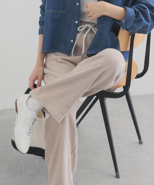 URBAN RESEARCH DOORS(アーバンリサーチドアーズ)の「ストレッチツイルイージパンツ(その他パンツ・レディース・アイボリー/ベージュ・FREE)」の1枚目の写真