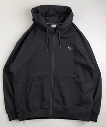 T-MAC OUTING（ティーマック アウティング）の「T-MAC　ワンポイント刺繍　オーバーサイズ　　裏毛スウェット　ジップパーカー　FOX刺繍　キツネ刺繍　ルーズシルエット（パーカー）」