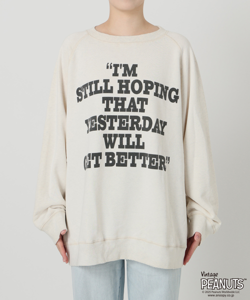 ≪WEB限定/ 追加≫MEAN MACHINE AGE 別注 PEANUTS VTG CREW SWT