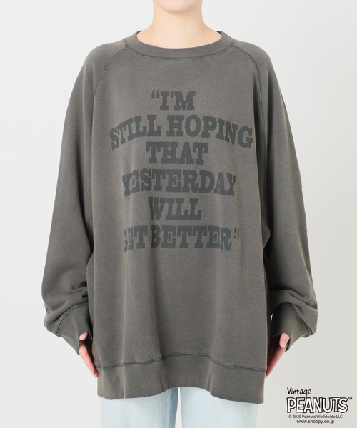 ≪WEB限定/ 追加≫MEAN MACHINE AGE 別注 PEANUTS VTG CREW SWT