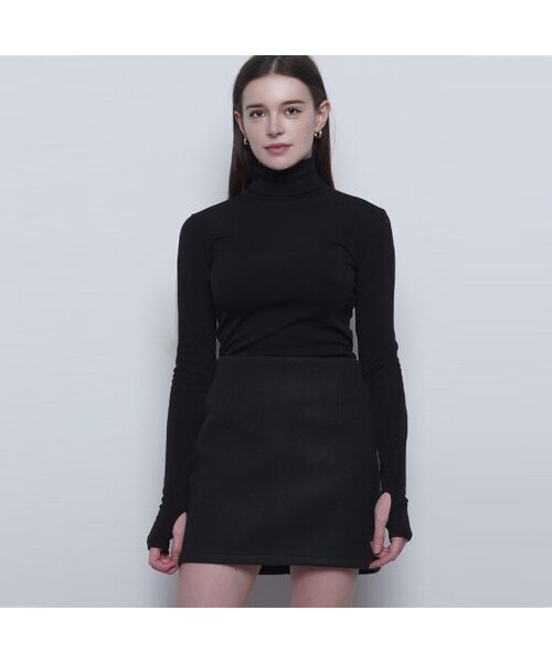 THE-ABON(エイボン)の「W25 uni warm warmer pola tee black(Tシャツ/カットソー・レディース・ブラック・FREE)」の1枚目の写真