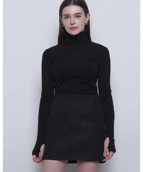THE-ABON(エイボン)の「W25 uni warm warmer pola tee black(Tシャツ/カットソー・レディース・ブラック・FREE)」の4枚目の写真