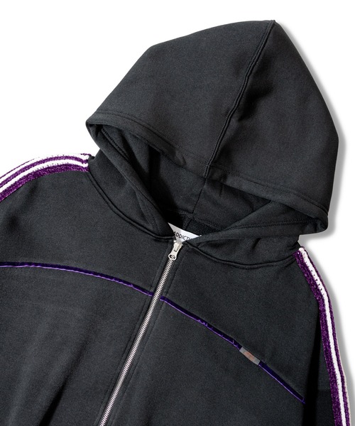 GALLIS ADDICTION（ガリスアディクション）の「GA KNIT-LINE ZIP HOODIE（パーカー・メンズ・グレー/ブラック・L/M）」の5枚目の写真