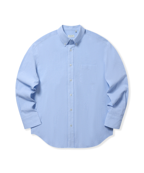 PRODESHIRT(プロデシャツ)の「E-460 カプリオックスフォードシャツ(ブルーストライプ)(シャツ/ブラウス・メンズ・その他・M/L/XL)」の1枚目の写真