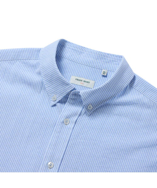 PRODESHIRT(プロデシャツ)の「E-460 カプリオックスフォードシャツ(ブルーストライプ)(シャツ/ブラウス・メンズ・その他・M/L/XL)」の3枚目の写真