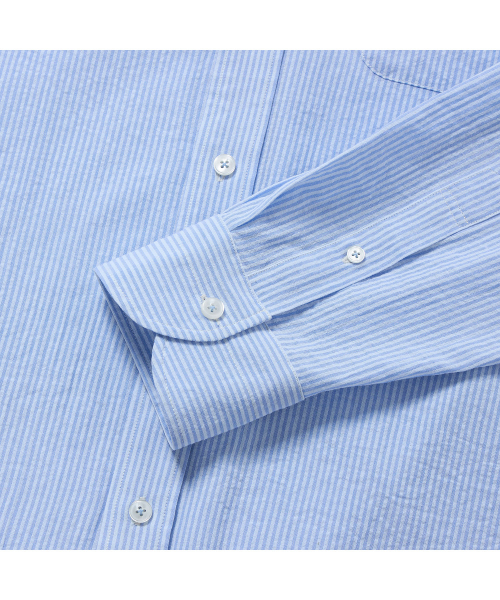 PRODESHIRT(プロデシャツ)の「E-460 カプリオックスフォードシャツ(ブルーストライプ)(シャツ/ブラウス・メンズ・その他・M/L/XL)」の6枚目の写真