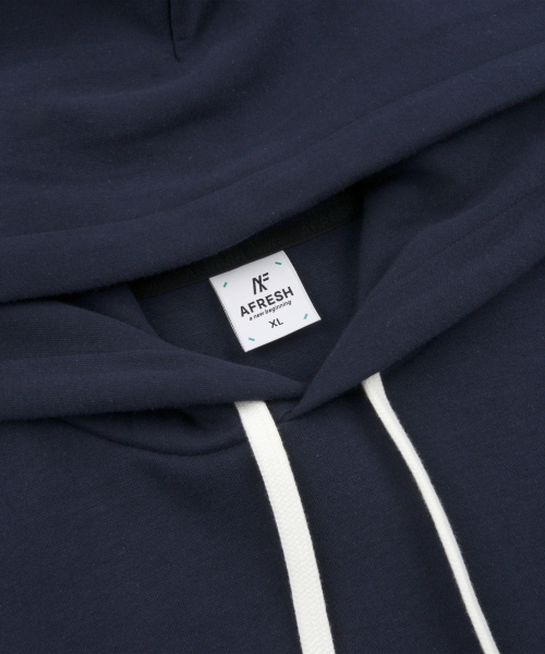 AFRESH(アフレッシュ)の「ニュービギン フードパーカー_ネイビー トレーニング(パーカー・レディース・その他・M/S/XL/L)」の3枚目の写真