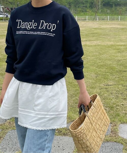 DANGLEDROP（ダングルドロップ）の「DGDPタイポマンツーマンメランジグレー（スウェット・レディース・その他・S/M）」の11枚目の写真