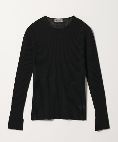 conte＞シアー リブ クルーネックニット（ニット/セーター）｜conte