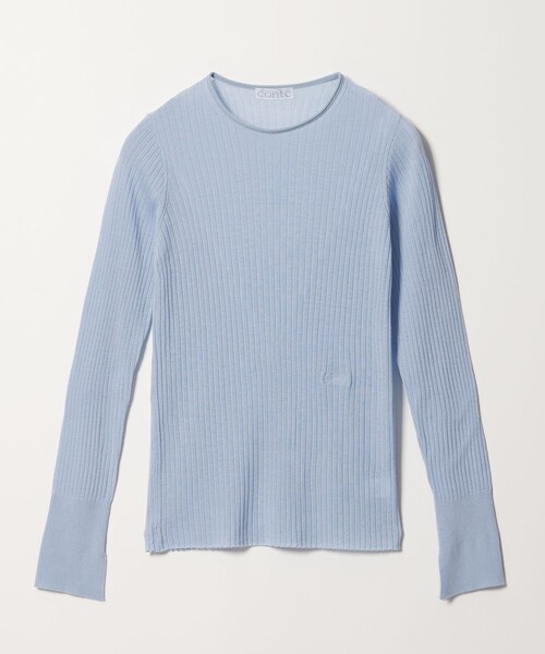 conte＞シアー リブ クルーネックニット（ニット/セーター）｜conte