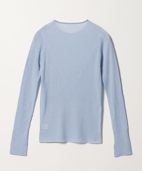 conte(コンテ)の「<conte>シアー リブ クルーネックニット(ニット/セーター・レディース・ホワイト/ライトブルー/ブラック・FREE)」の22枚目の写真