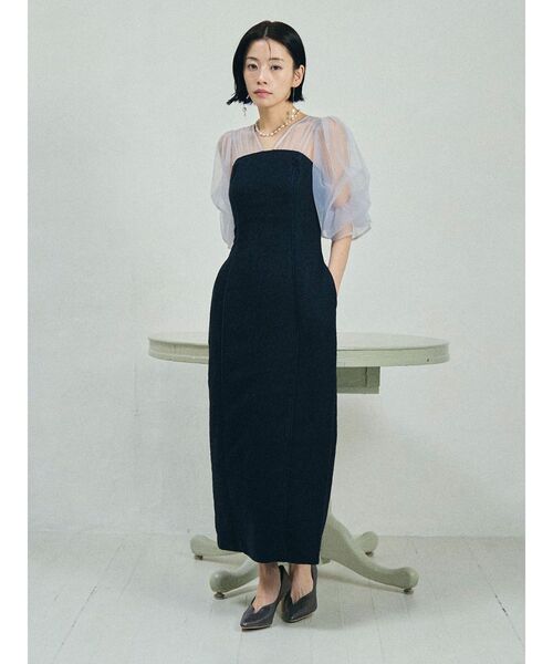 LAGUNAMOON（ラグナムーン）の「LADYアメリアジャガードIラインドレス（ドレス・レディース・ラベンダー/ネイビー・MEDIUM/SMALL）」の14枚目の写真