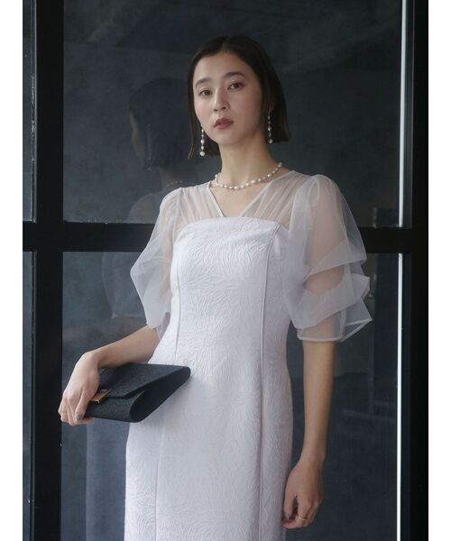 LAGUNAMOON（ラグナムーン）の「LADYアメリアジャガードIラインドレス（ドレス・レディース・ラベンダー/ネイビー・MEDIUM/SMALL）」の17枚目の写真