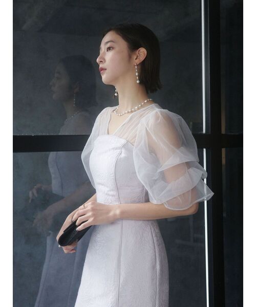 LAGUNAMOON（ラグナムーン）の「LADYアメリアジャガードIラインドレス（ドレス・レディース・ラベンダー/ネイビー・MEDIUM/SMALL）」の18枚目の写真