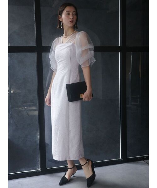 LAGUNAMOON（ラグナムーン）の「LADYアメリアジャガードIラインドレス（ドレス・レディース・ラベンダー/ネイビー・MEDIUM/SMALL）」の19枚目の写真