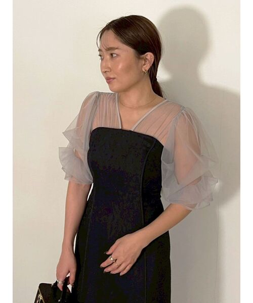 LAGUNAMOON（ラグナムーン）の「LADYアメリアジャガードIラインドレス（ドレス・レディース・ラベンダー/ネイビー・MEDIUM/SMALL）」の21枚目の写真