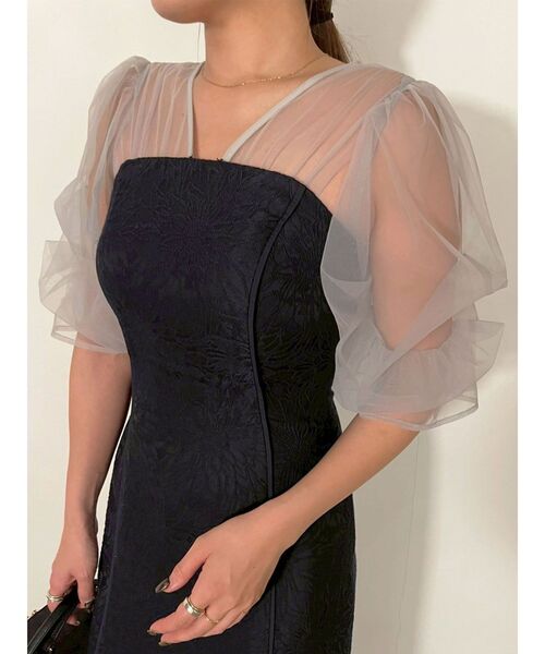 LAGUNAMOON（ラグナムーン）の「LADYアメリアジャガードIラインドレス（ドレス・レディース・ラベンダー/ネイビー・MEDIUM/SMALL）」の22枚目の写真