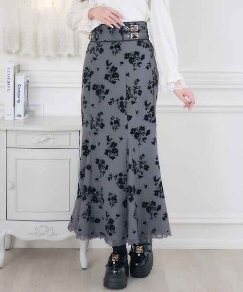 花柄フロッキーマーメイドスカート（スカート）｜couture BY ROJITA