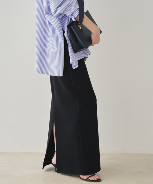Plage air jersey tightスカート　36 ブラック air jersey tight スカート（ロング・マキシ丈スカート）｜Plage