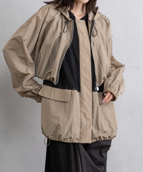 MARECHAL TERRE（マルシャルテル）の「3wayフーディ×ベスト（その他アウター・レディース・ブラック/グレー/ベージュ/モカ・MEDIUM）」の4枚目の写真