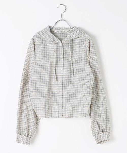 3.3 Field Trip （3.3フィールドトリップ）の「3.3 Field Trip／フーディーサイドギャザーシャツ（シャツ/ブラウス・レディース・ブラック/イエロー・FREE）」の9枚目の写真