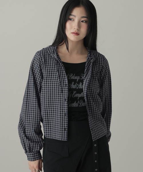 3.3 Field Trip （3.3フィールドトリップ）の「3.3 Field Trip／フーディーサイドギャザーシャツ（シャツ/ブラウス・レディース・ブラック/イエロー・FREE）」の19枚目の写真