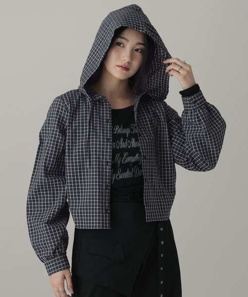 3.3 Field Trip （3.3フィールドトリップ）の「3.3 Field Trip／フーディーサイドギャザーシャツ（シャツ/ブラウス・レディース・ブラック/イエロー・FREE）」の8枚目の写真