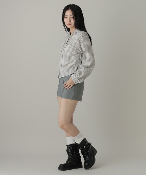 3.3 Field Trip （3.3フィールドトリップ）の「3.3 Field Trip／フーディーサイドギャザーシャツ（シャツ/ブラウス・レディース・ブラック/イエロー・FREE）」の21枚目の写真