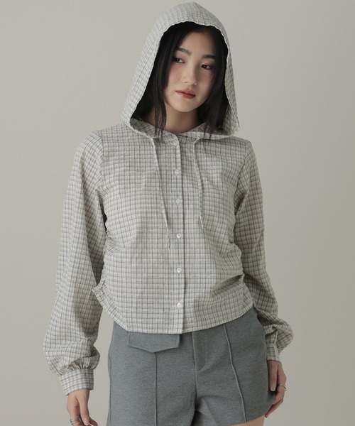 3.3 Field Trip （3.3フィールドトリップ）の「3.3 Field Trip／フーディーサイドギャザーシャツ（シャツ/ブラウス・レディース・ブラック/イエロー・FREE）」の14枚目の写真