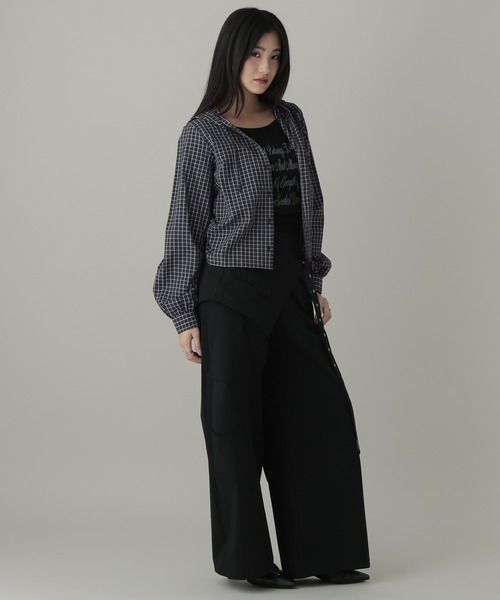 3.3 Field Trip （3.3フィールドトリップ）の「3.3 Field Trip／フーディーサイドギャザーシャツ（シャツ/ブラウス・レディース・ブラック/イエロー・FREE）」の17枚目の写真