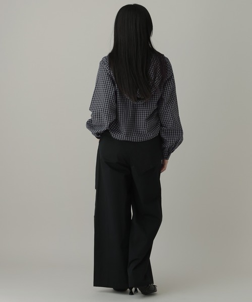 3.3 Field Trip （3.3フィールドトリップ）の「3.3 Field Trip／フーディーサイドギャザーシャツ（シャツ/ブラウス・レディース・ブラック/イエロー・FREE）」の18枚目の写真