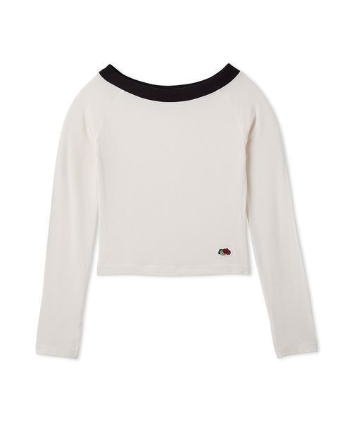 LILY BROWN(リリーブラウン)の「Fruit of the Loom×LILY BROWN/2wayオフショルダートップス(Tシャツ/カットソー・レディース・ネイビー/ホワイト/ライトブルー・F)」の2枚目の写真